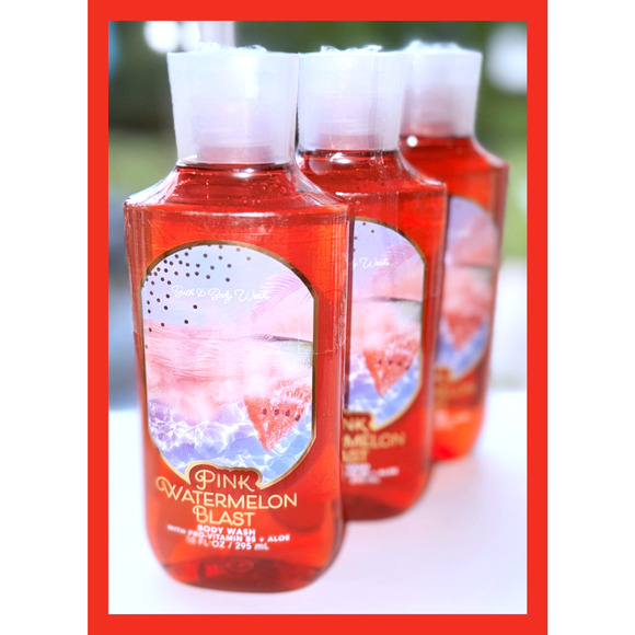 Bath & Body Works Other - Bath & Body Works Pink Watermelon Blast 10 oz Shower Gel Body Wash Aloe B5 x3